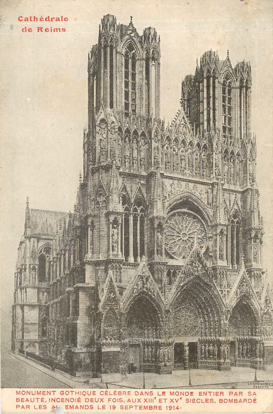 CPA Cathedrale de Reims 