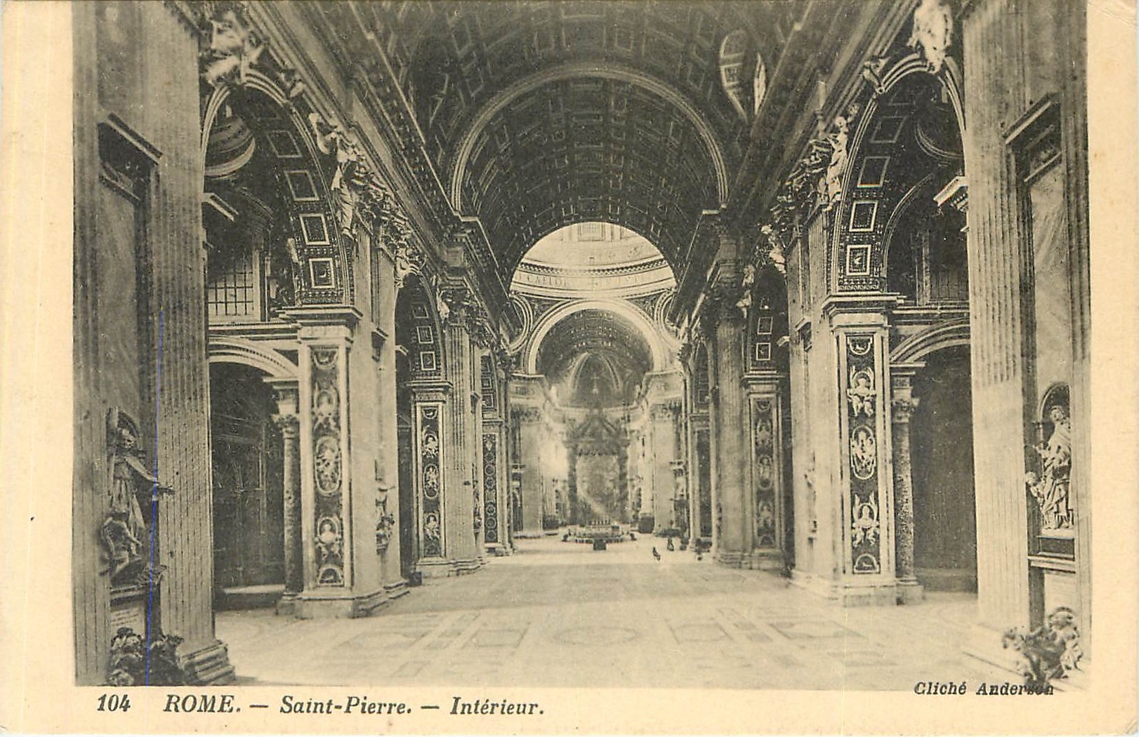 CPA Rome Saint Pierre Interieur 