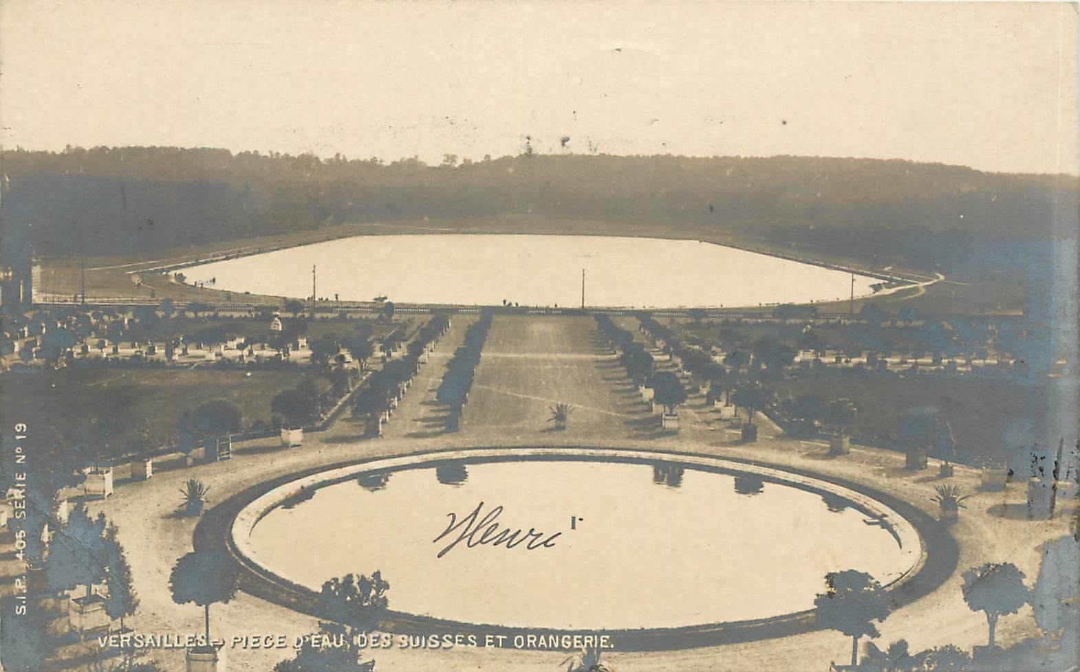 CPA Versailles Piece Eau des Suisses et Orangerie 