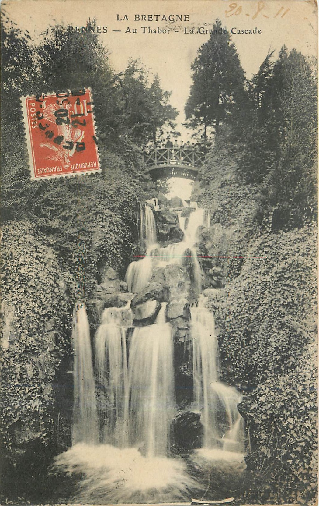CPA Rennes Au Thabor La Grande Cascade 