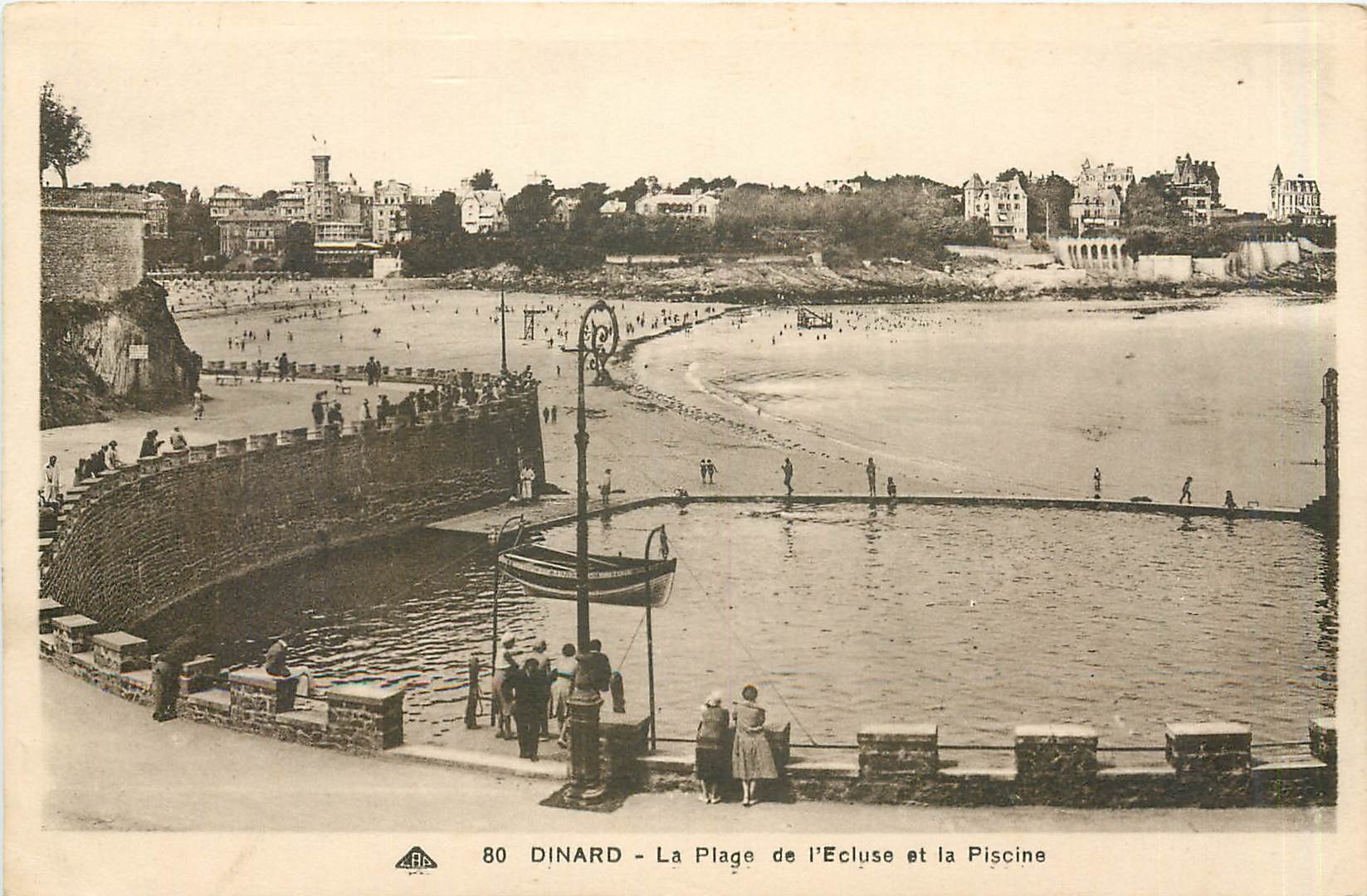 CPA Dinard La Plage de l'Ecluse et la Piscine 