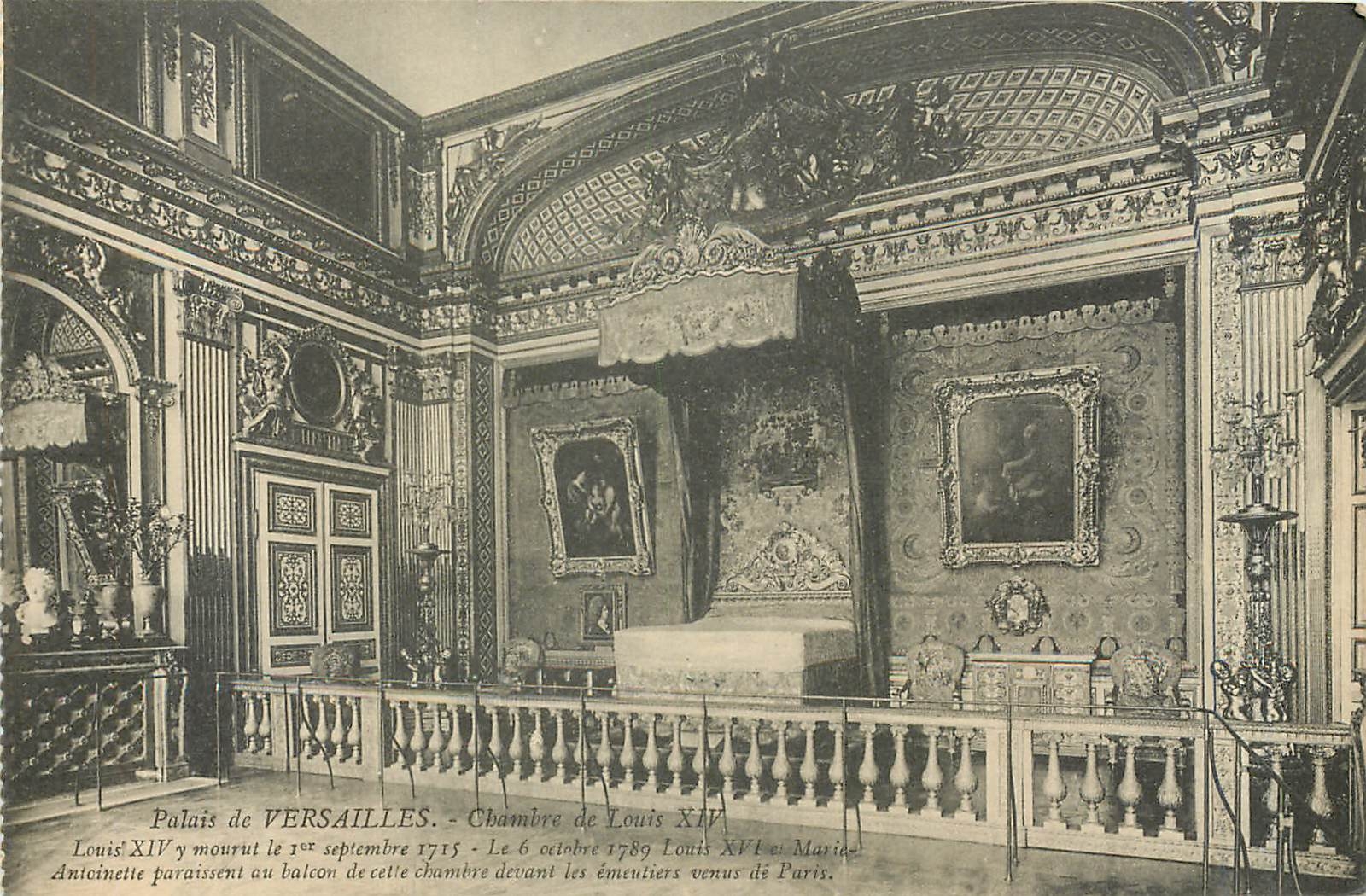 CPA Palais de Versailles Chambre de Louis XIV 