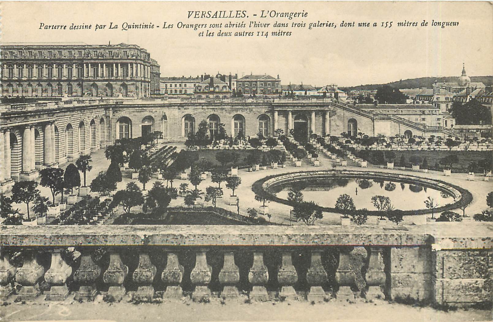 CPA Versailles L'Orangerie Parterre dessine par La Quintinie 
