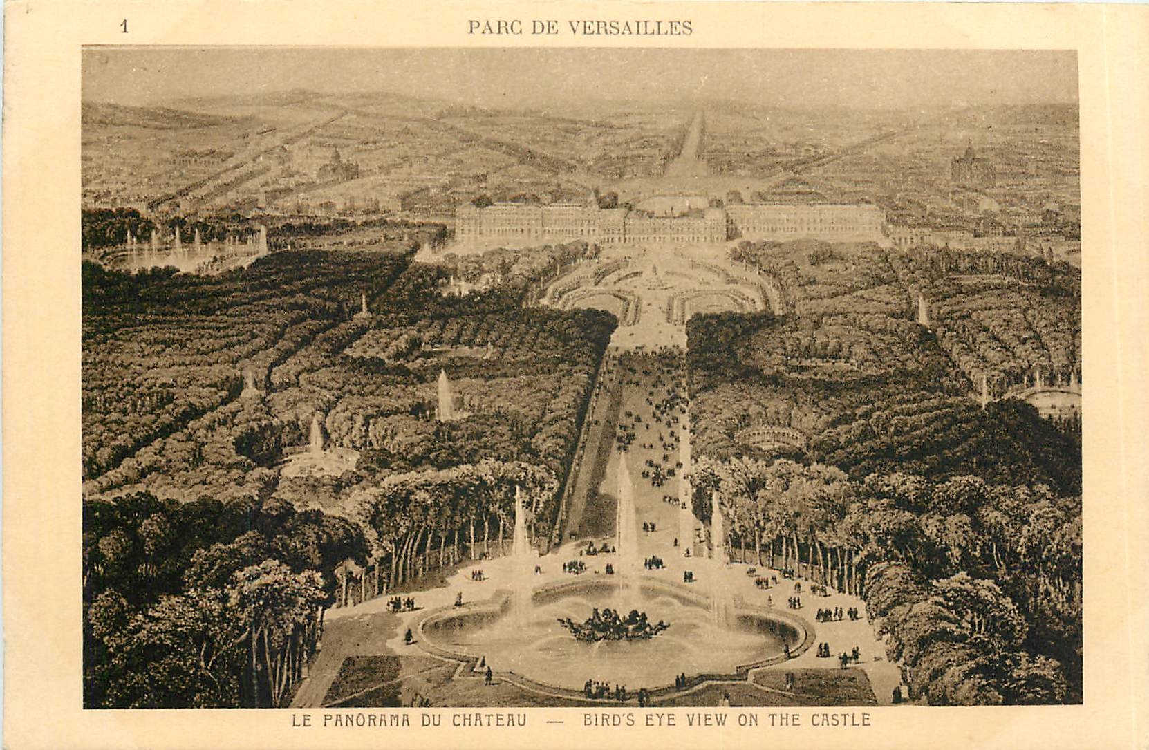 CPA Parc de Versailles Le Panorama du Chateau 