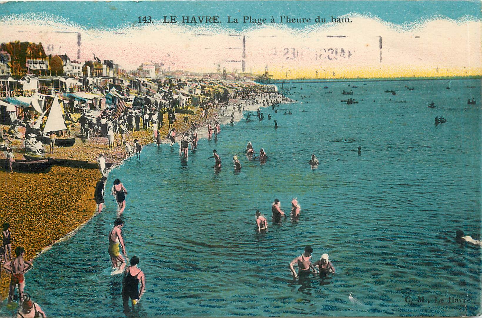 CPA Le Havre La Plage a l'heure du bain