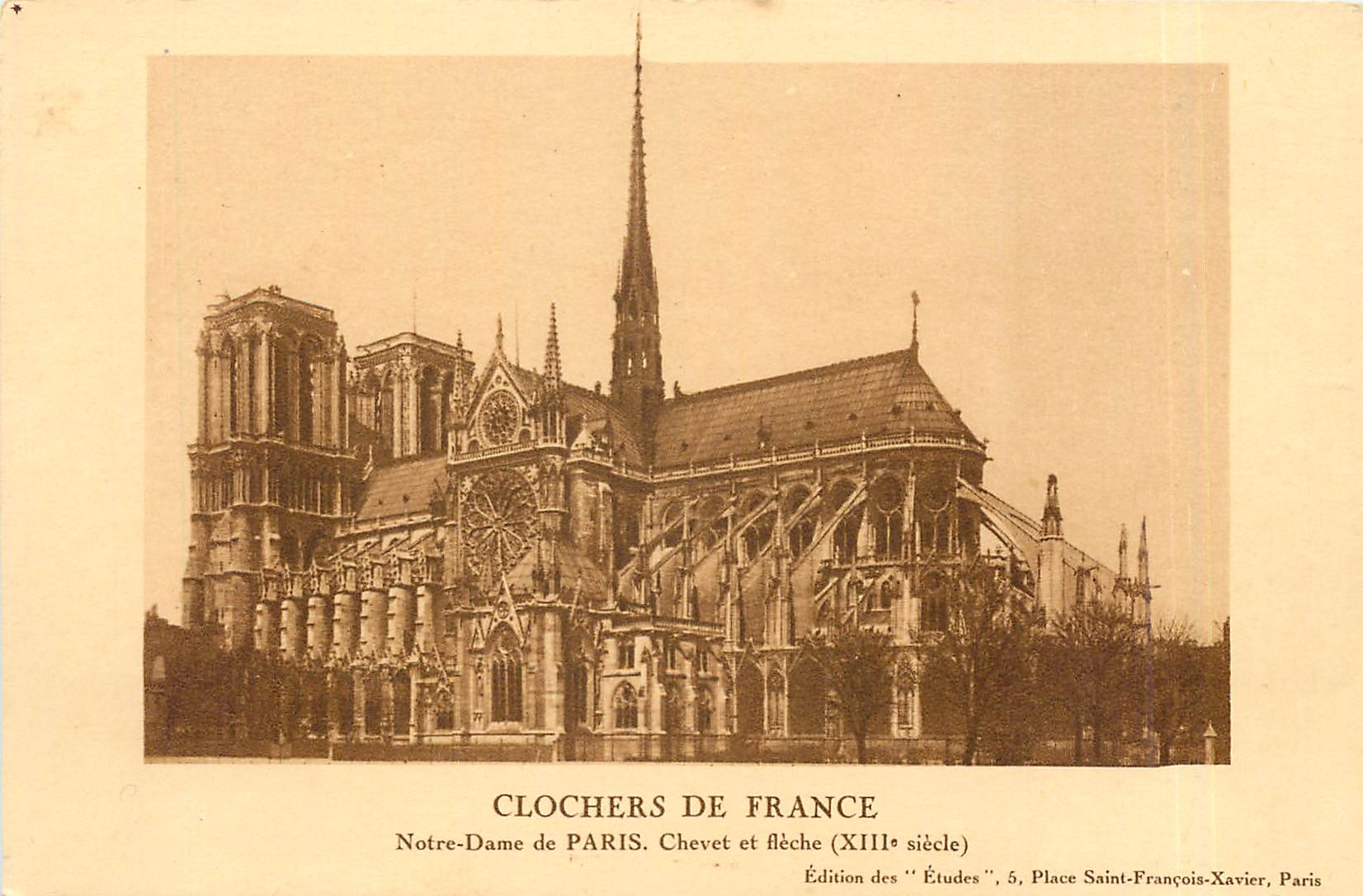 CPA Clochers de France Notre Dame de Paris