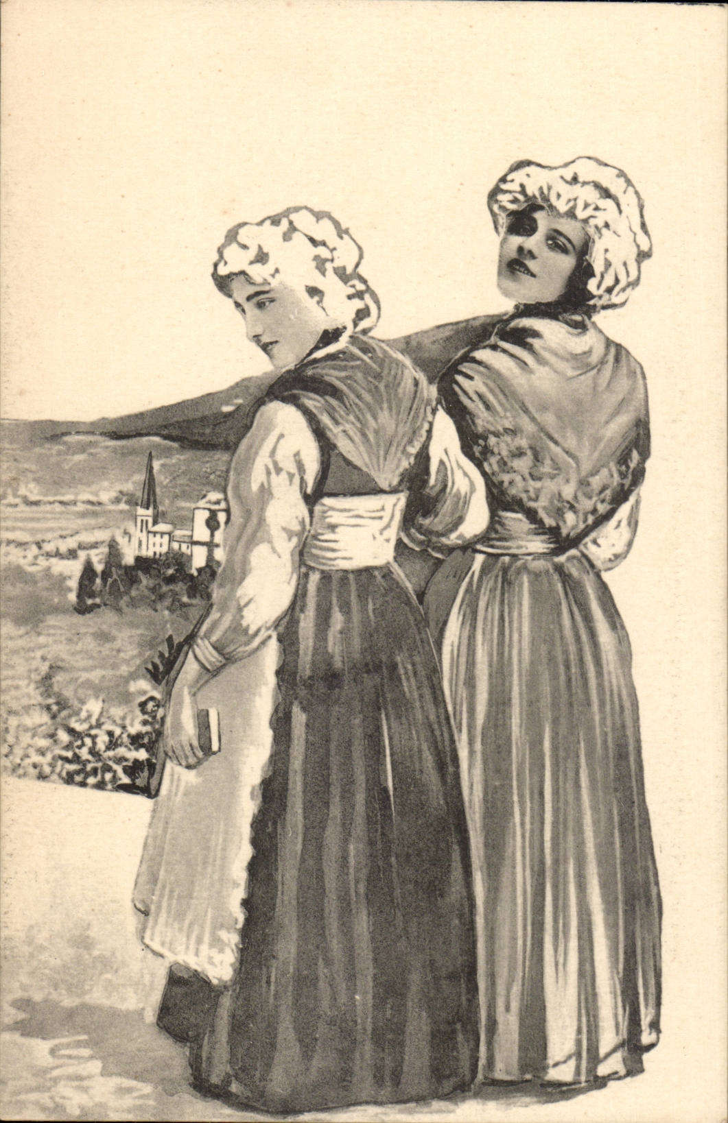 Aix les Bains CPA Costumes Caps