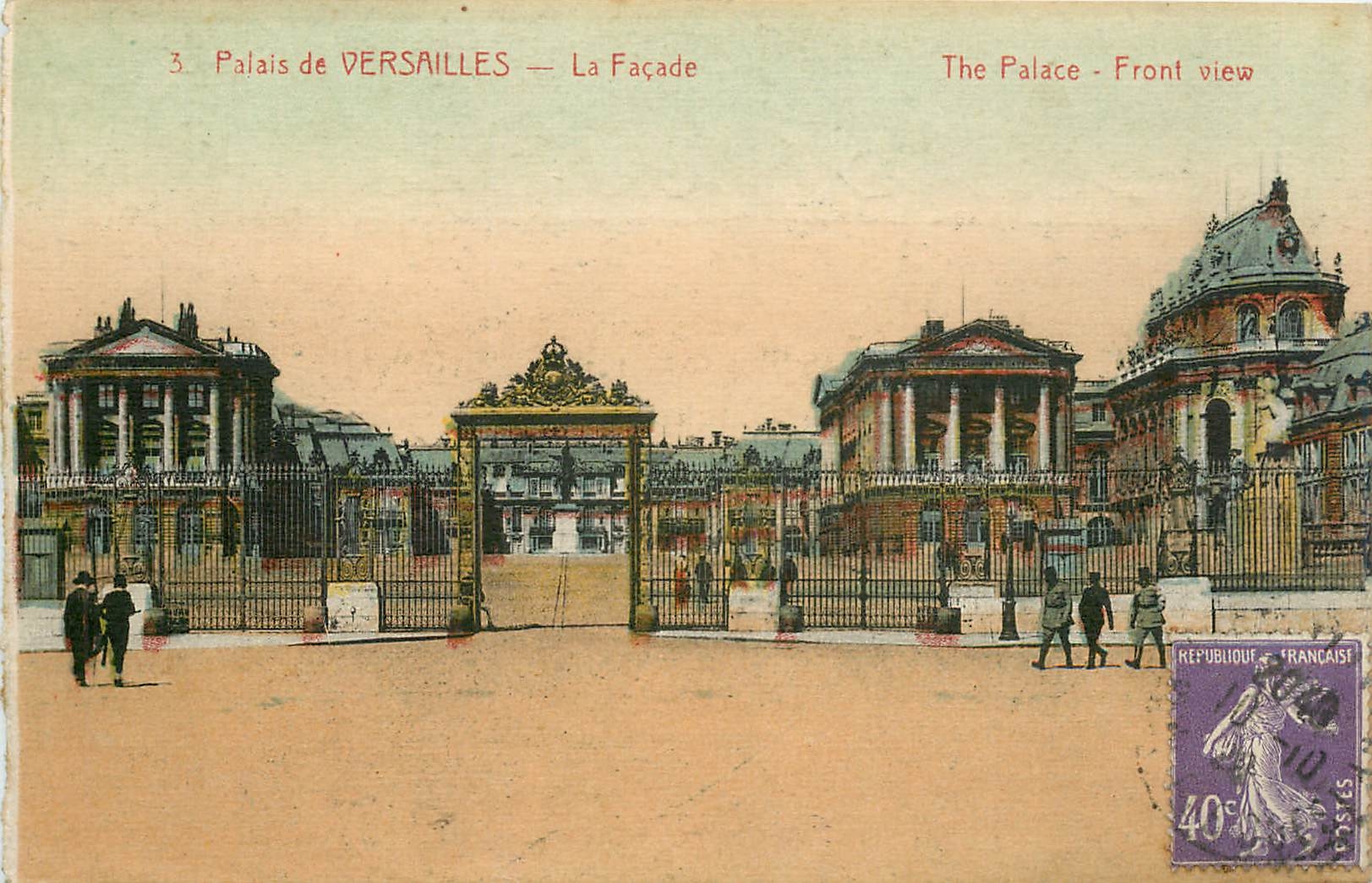 CPA Palais de Versailles la Facade 