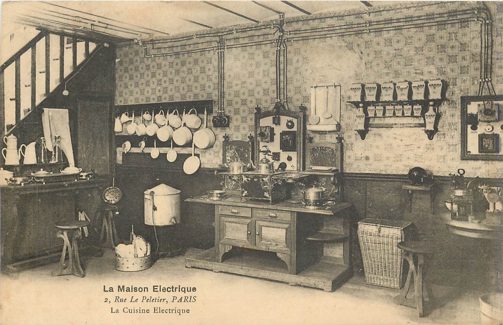 CPA La Maison Electrique rue le peletier Paris la Cuisine Electrique Rue Pelletier Paris