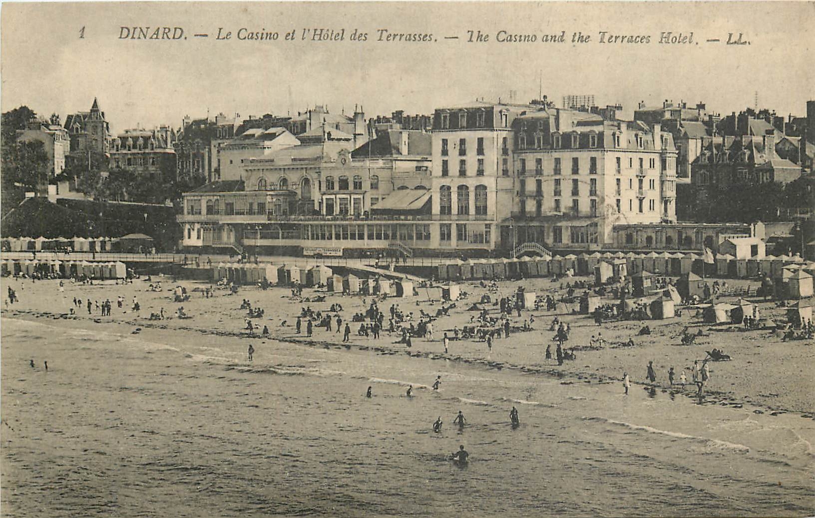 CPA Dinard le Casino et l'hotel des Terrasses 