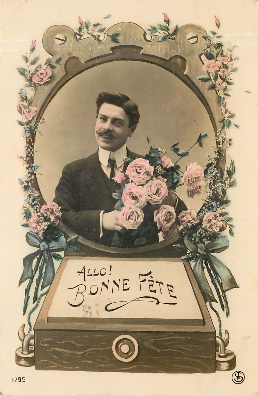 CPA Allo Bonne Fete Homme