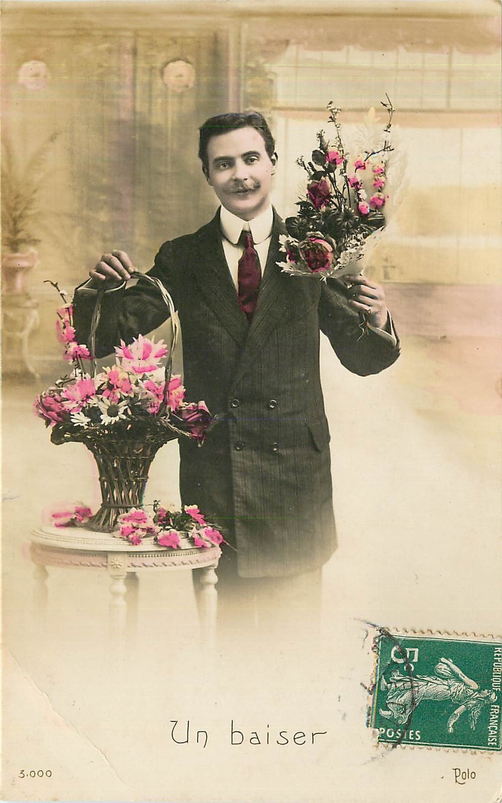 CPA Un baiser 