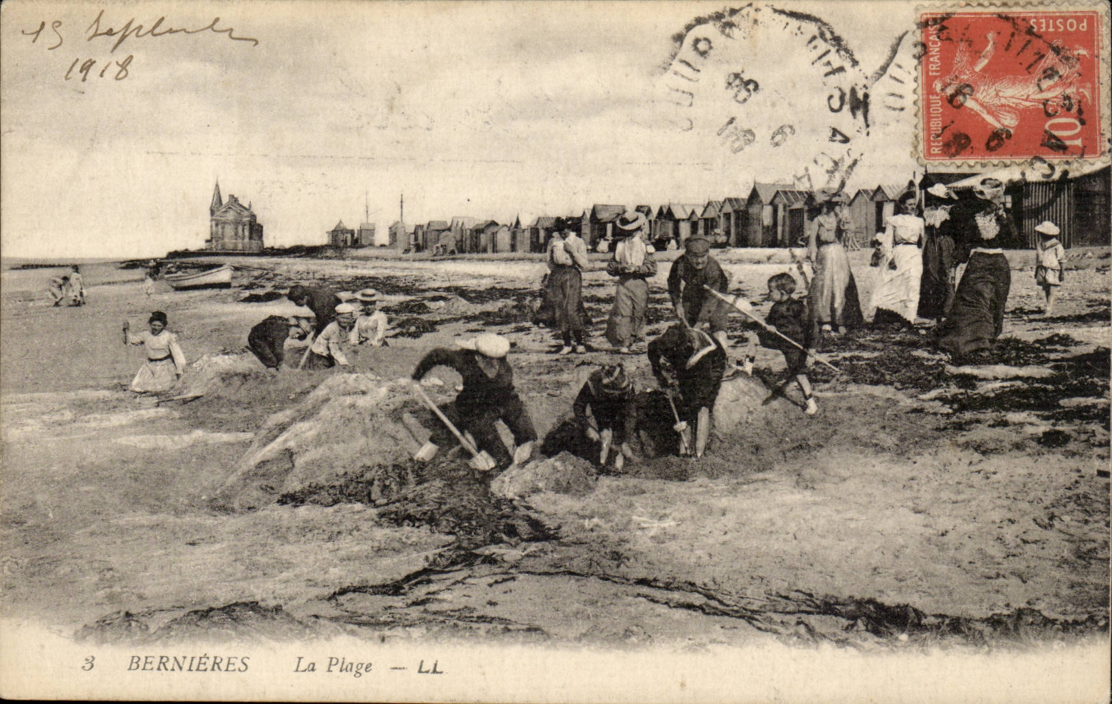 Bernieres CPA der Strand