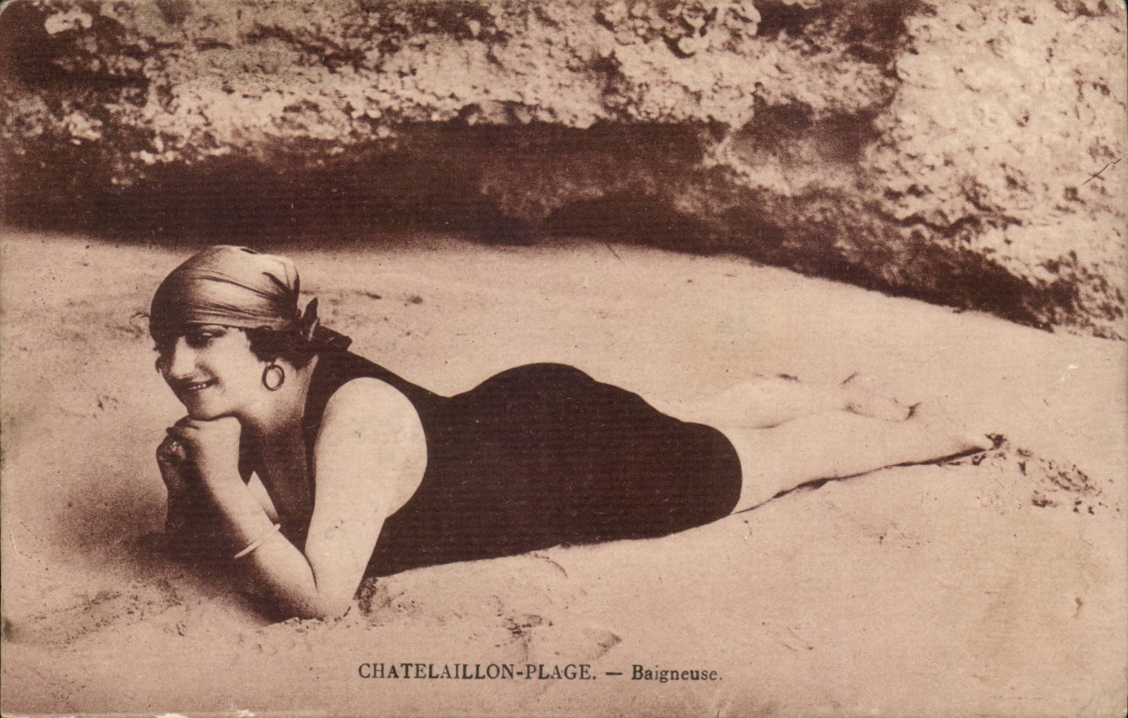 Badegast des Chatelaillon Strand-CPA