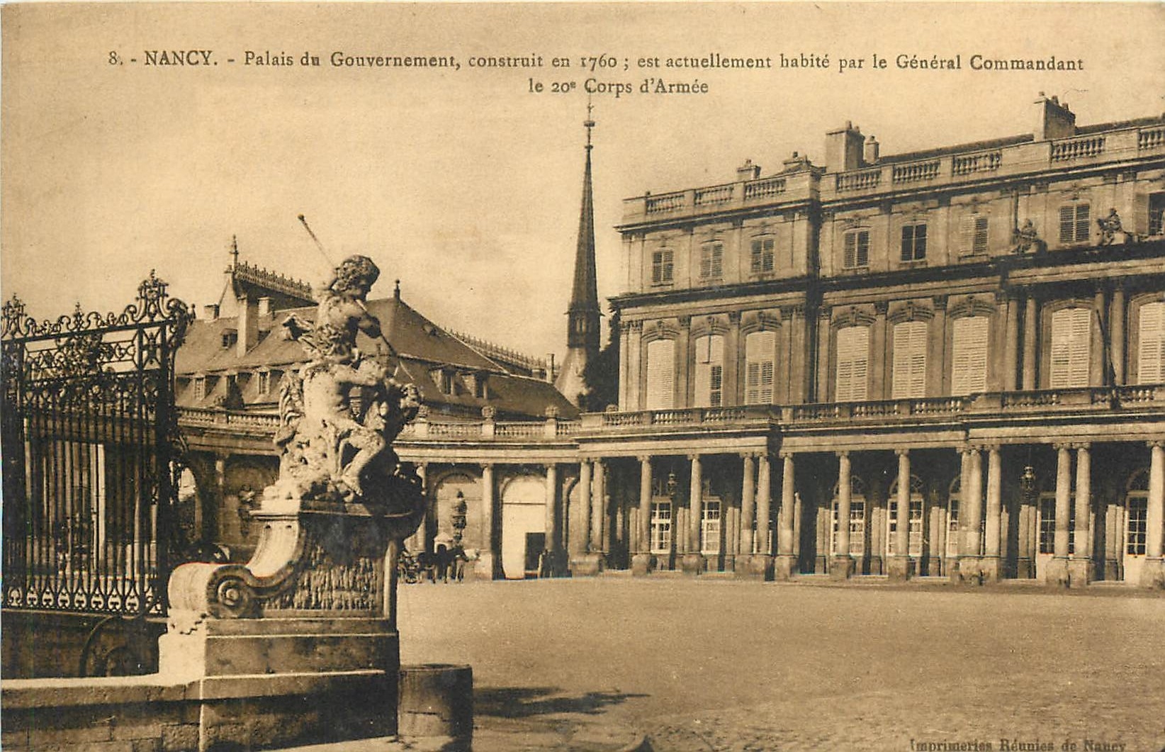 CPA Nancy palais de Gouvernement construit en 1760 est actuellement habite par le General Commandant