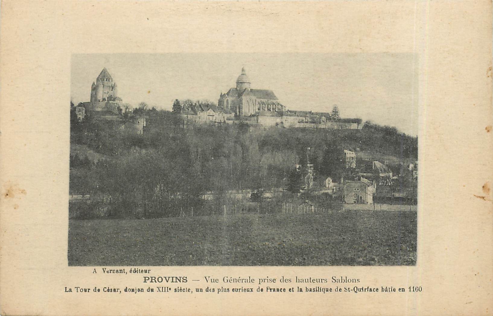 CPA Provins vue generae prise des hauteurs Sablons