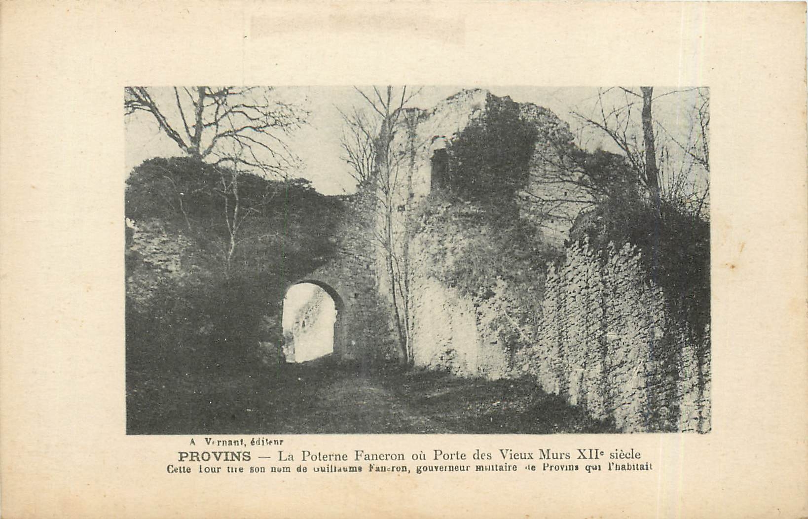 CPA Provins la poterne faneron ou porte des vieux murs XII siecle