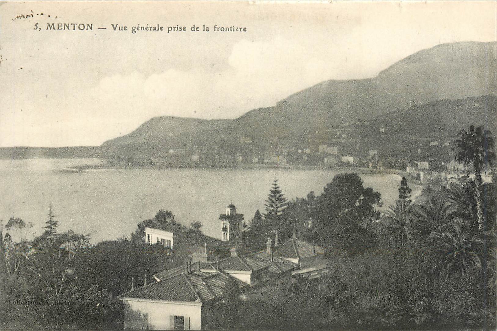 CPA Menton vue generale prise de la frontiere 