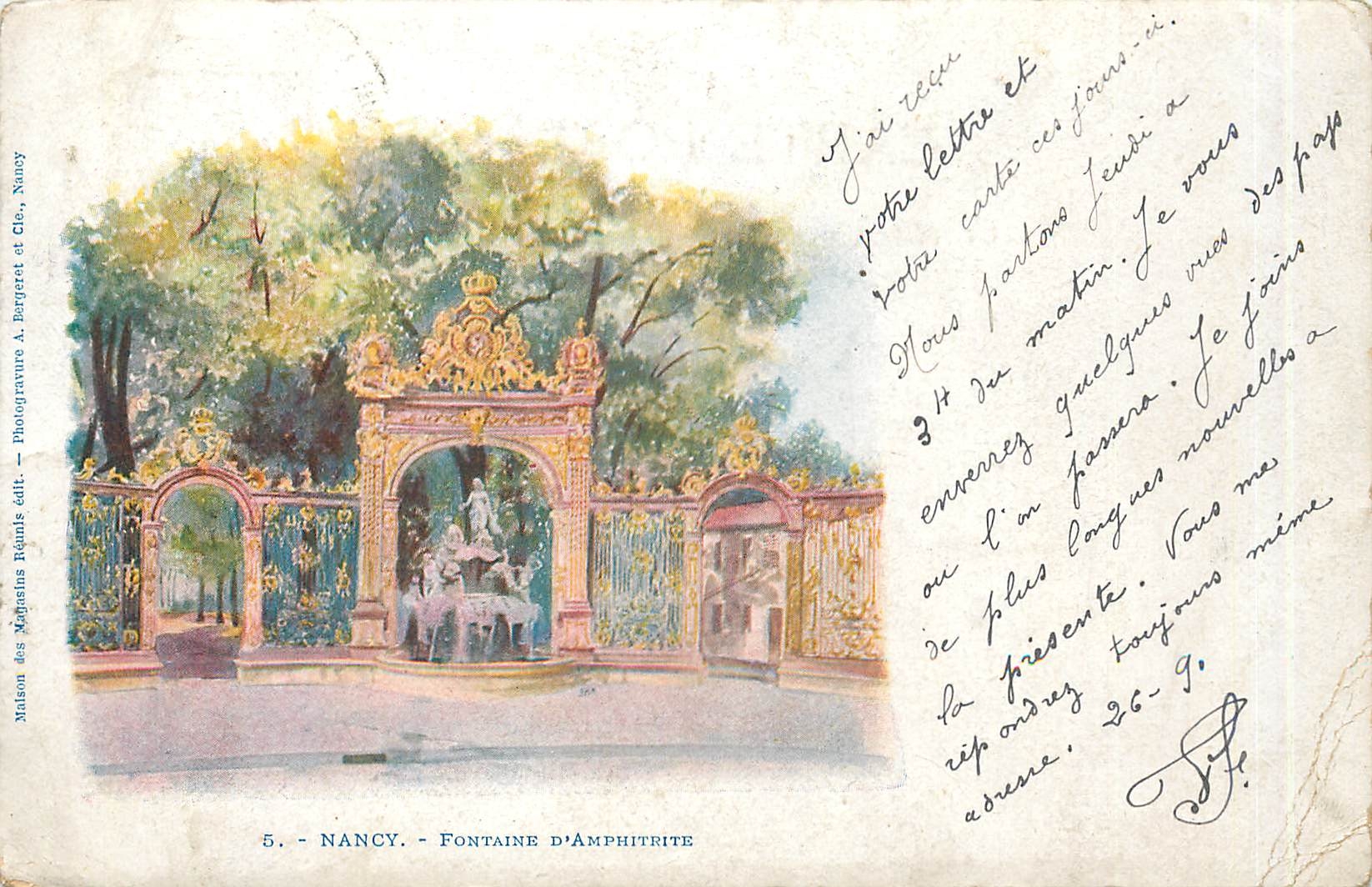 CPA Nancy fontaine d'Amphitrite