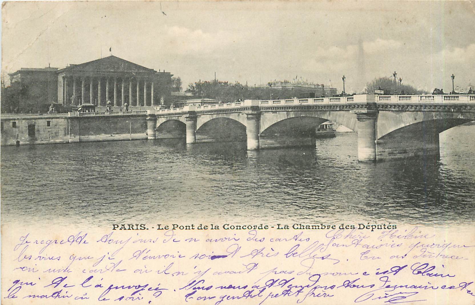 CPA Paris le pont de la Concorde la chambre des Deputes 