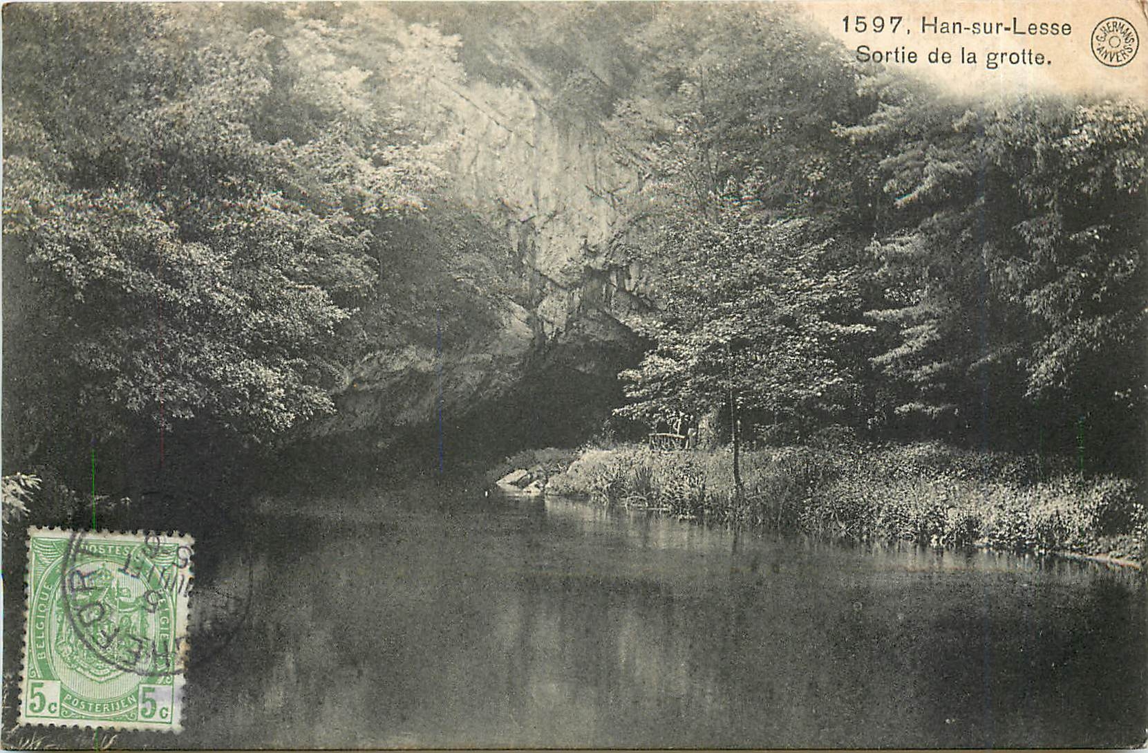 CPA Han sur Lesse Sortie de la grotte 