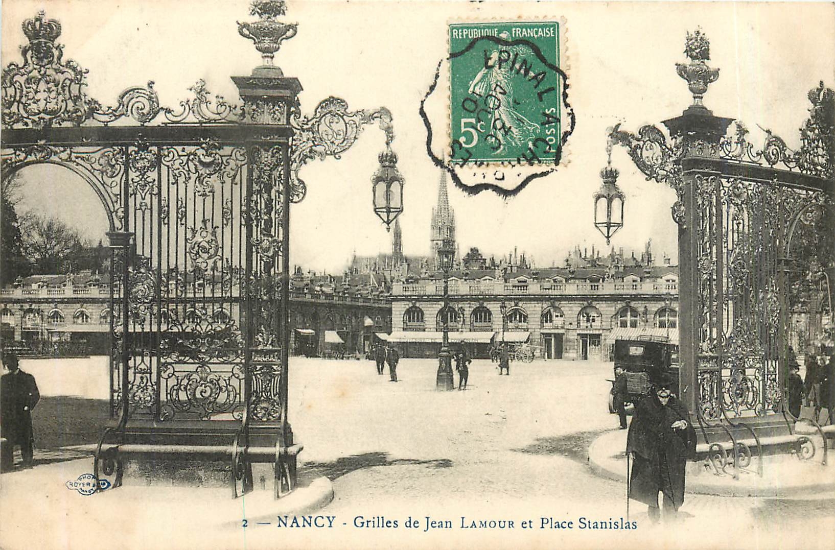 CPA Nancy grilles de Jean Lamour et place Stanislav