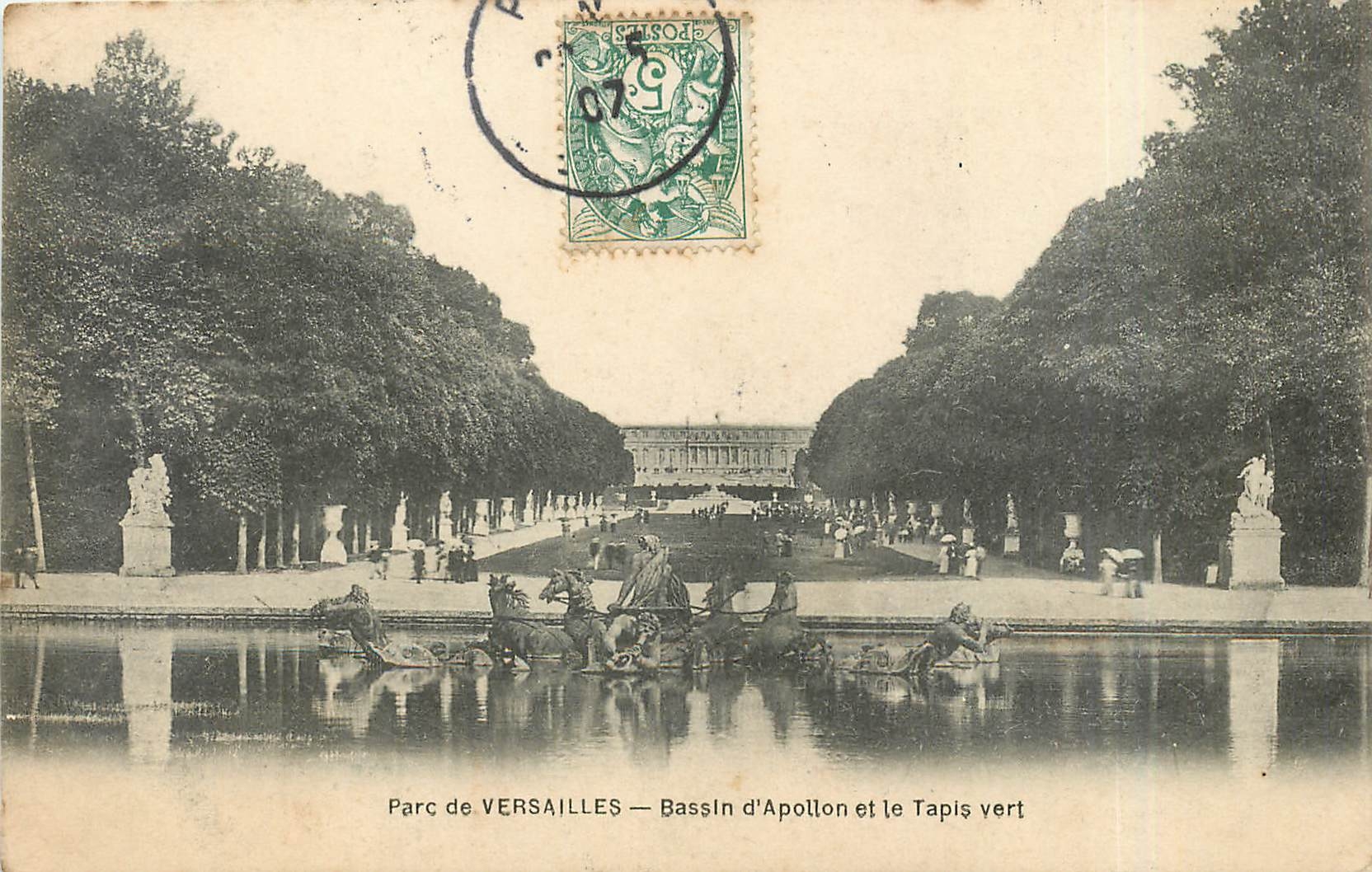 CPA Parc de Versailles bassin d'Apollon et le Tapis vert 
