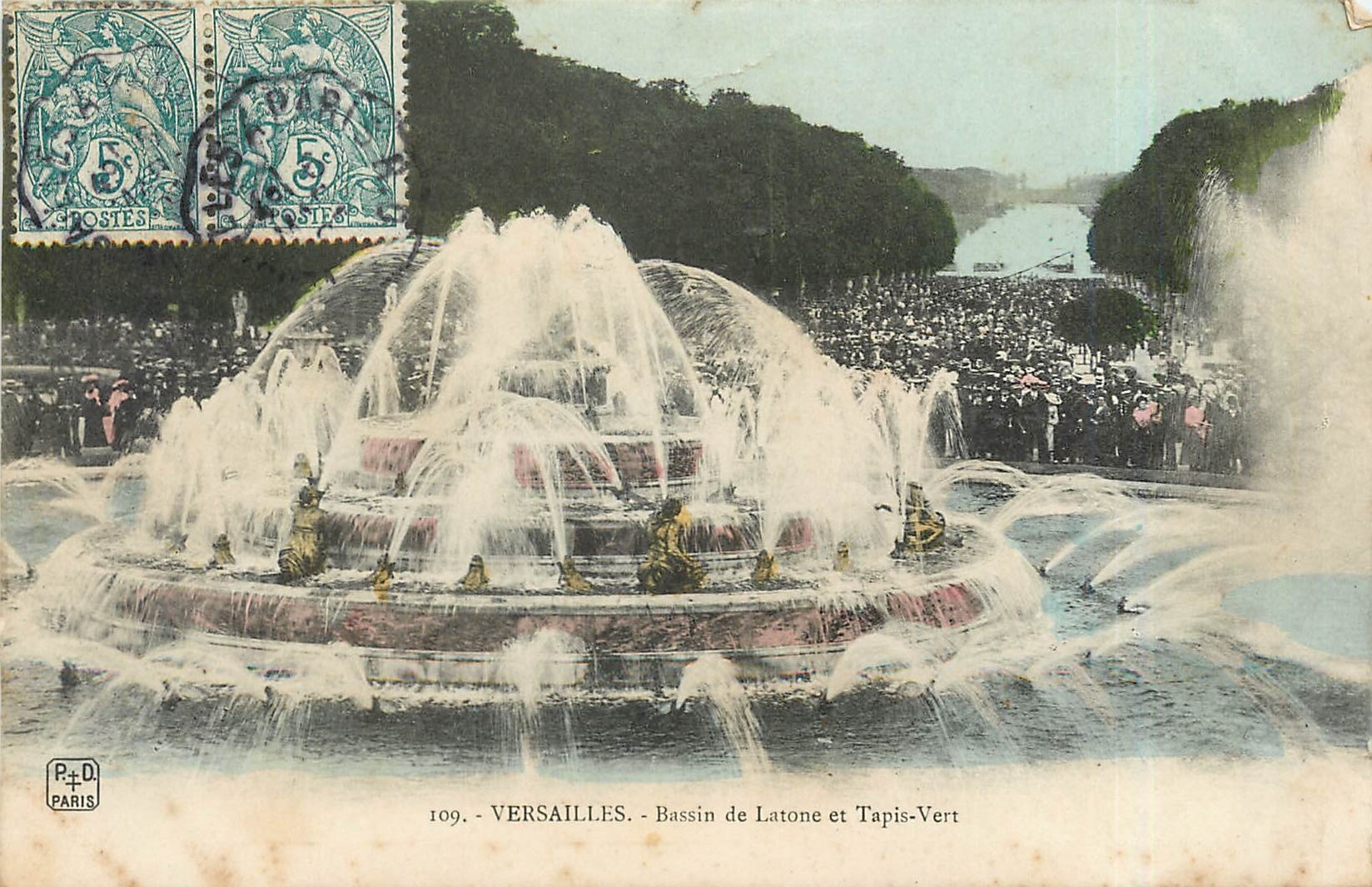 CPA Versailles bassin de Latone et Tapis Vert 