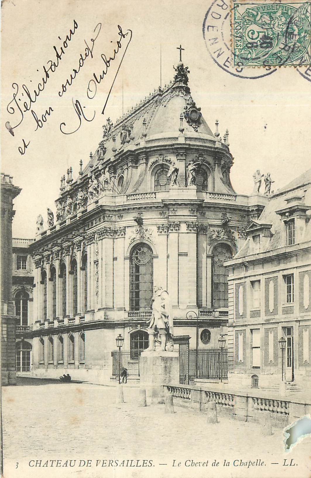 CPA Chateau de Versailles le chevet de la chapelle 