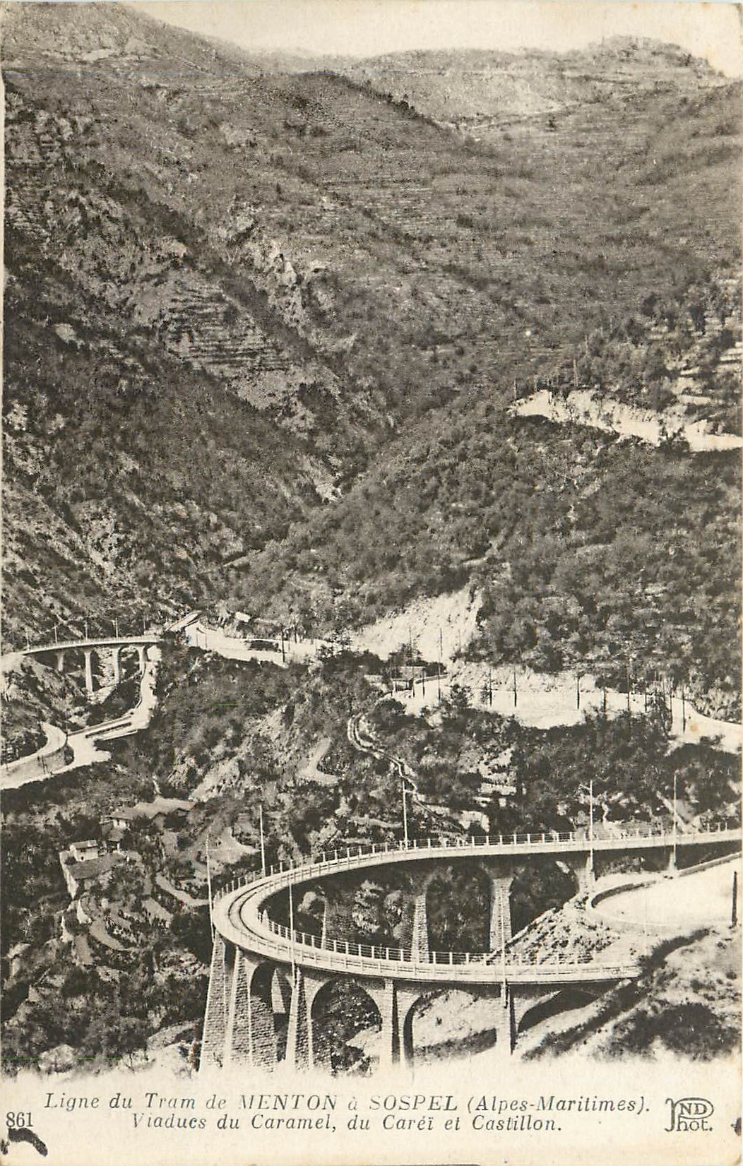 CPA Ligne du Tram de Menton a Sospel Alpes Maritimes