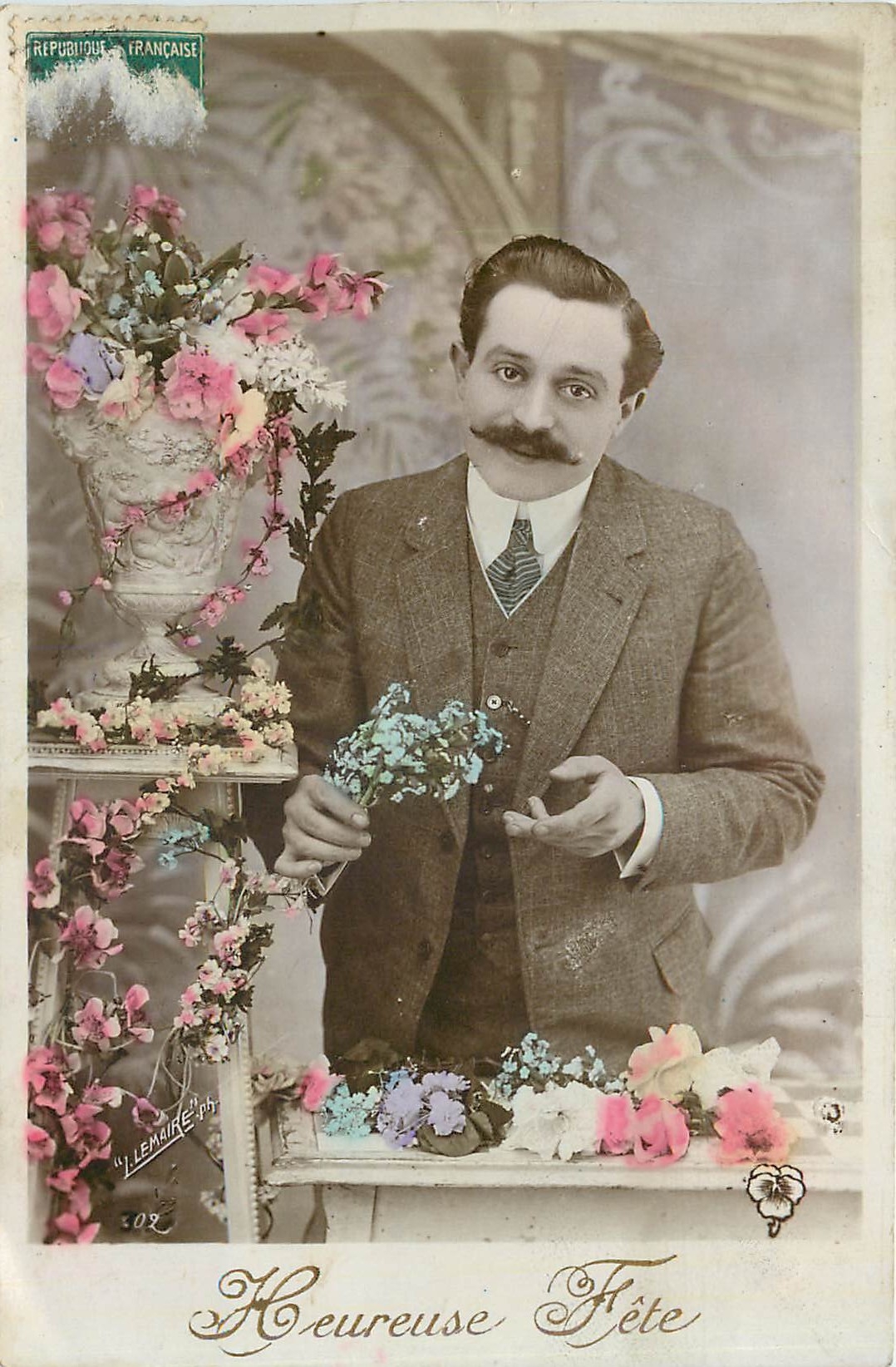 CPA Heureuse Fete Homme