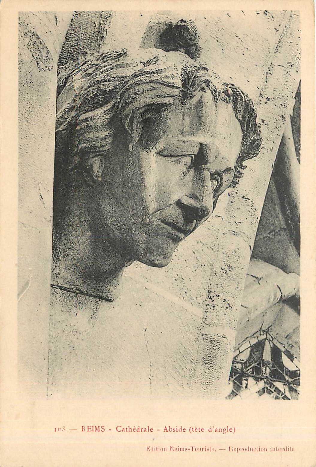 CPA Reims Cathedrale Abside tete d'angle 