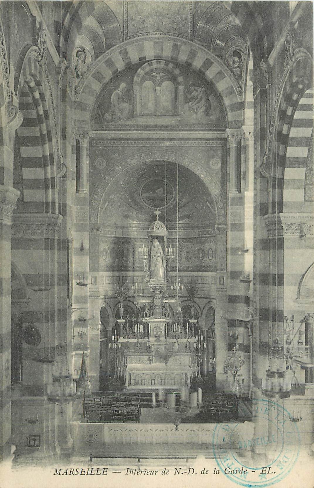 CPA Marseille Interieur de ND de la Garde