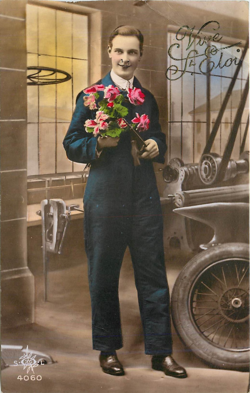 CPA Homme Automobile