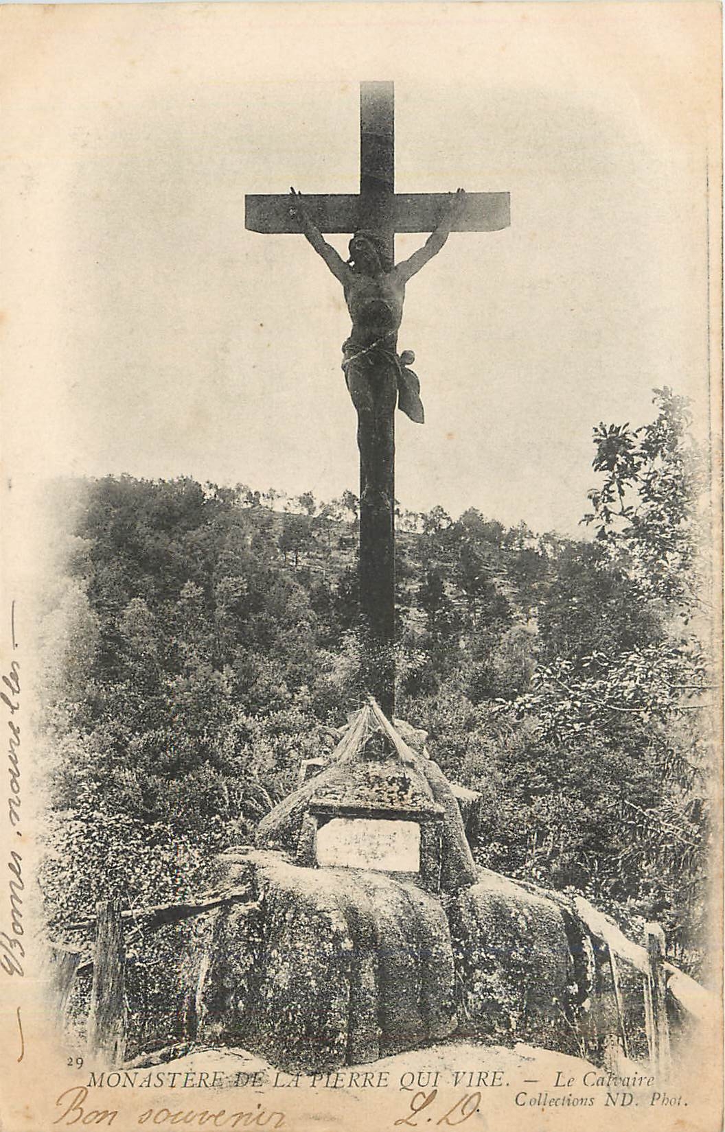 CPA Monastere de la Pierre Qui Vire Le Calvaire