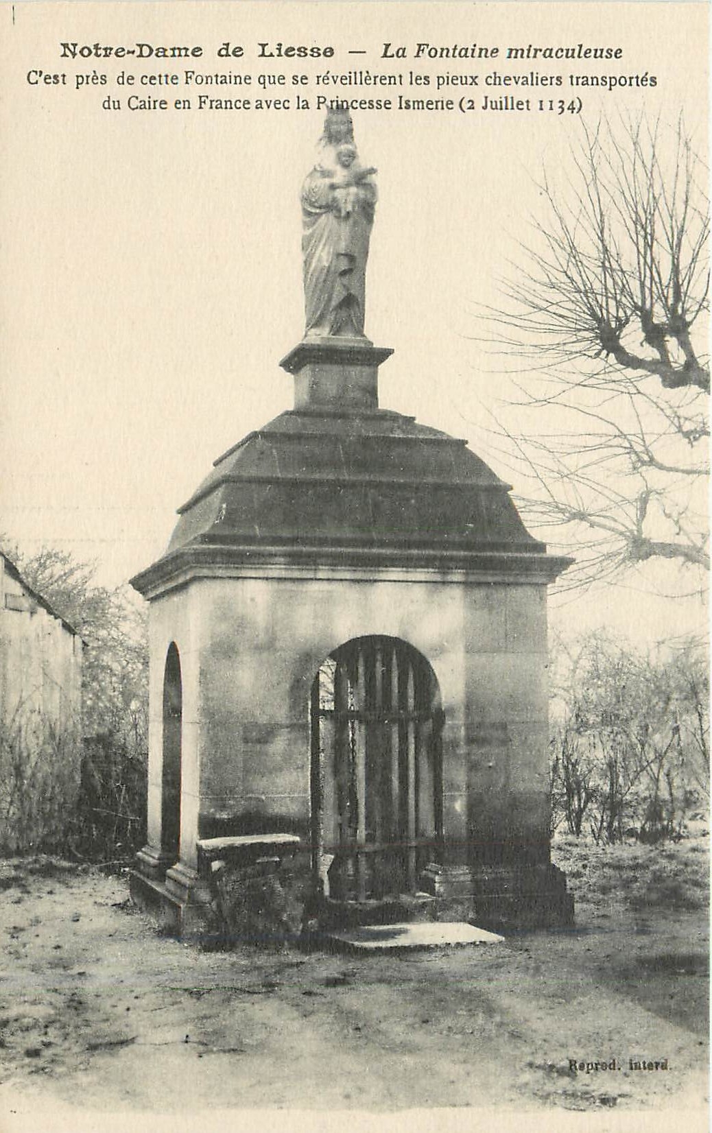 CPA Notre Dame de Liesse La Fontaine miraculeuse 