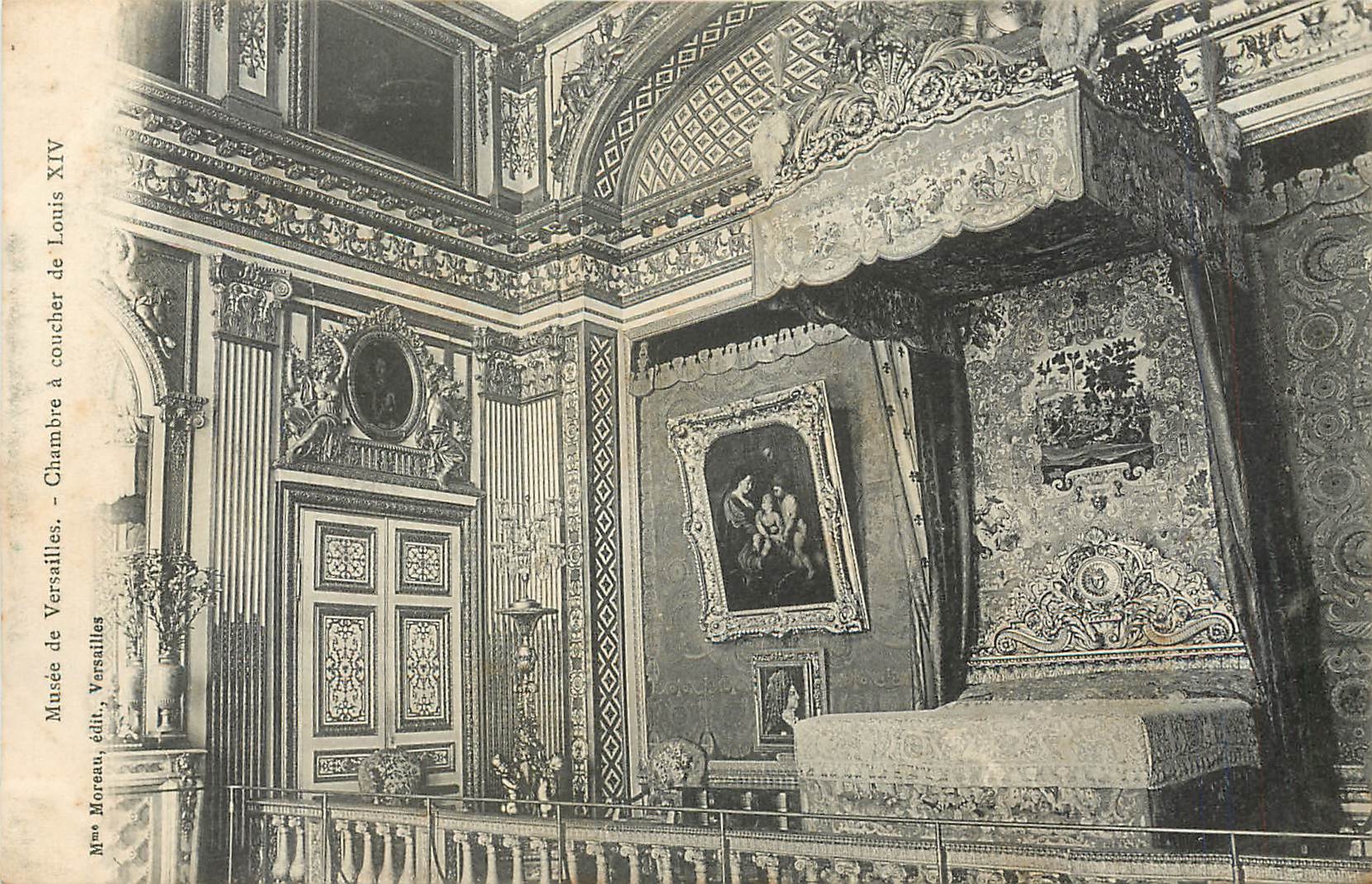 CPA Musee de Versailles Chambre a coucher de Louis XIV 