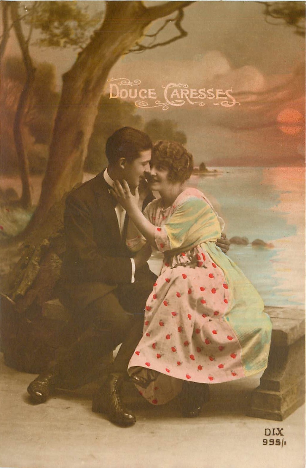 CPA Douce Caresses 