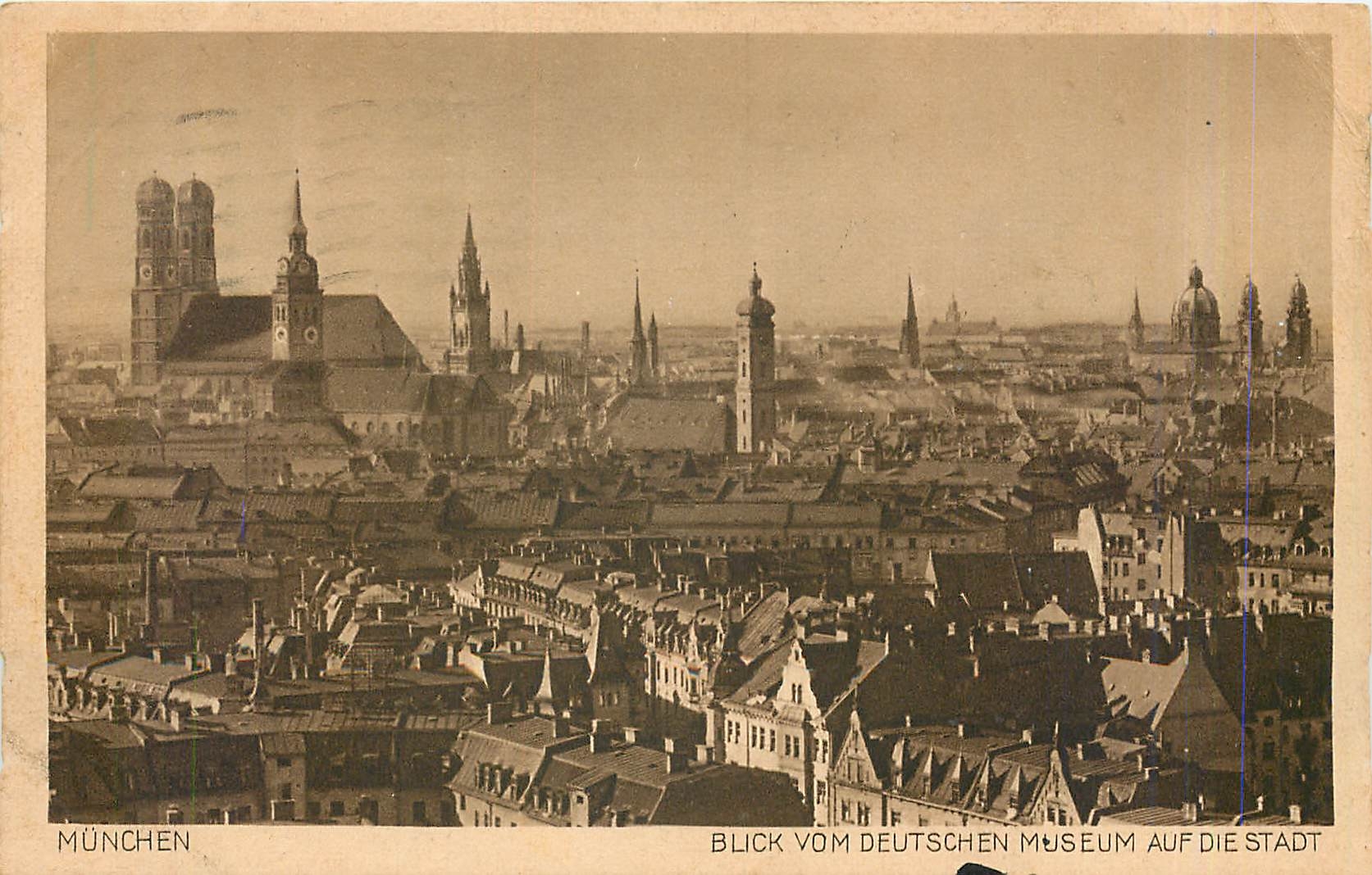 CPA Munchen Blick vom Deutschen Museum auf die Stadt 