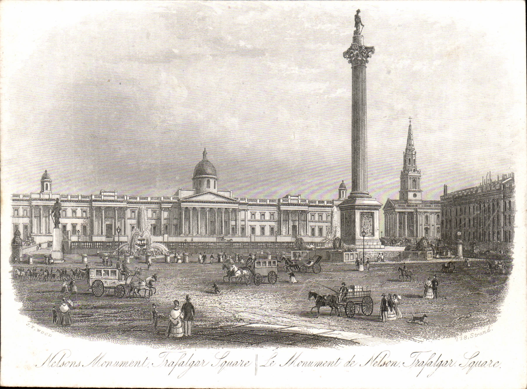 Denkmal Trafalgar Squarea London Grossbritannien-CPA London Nelsons gross