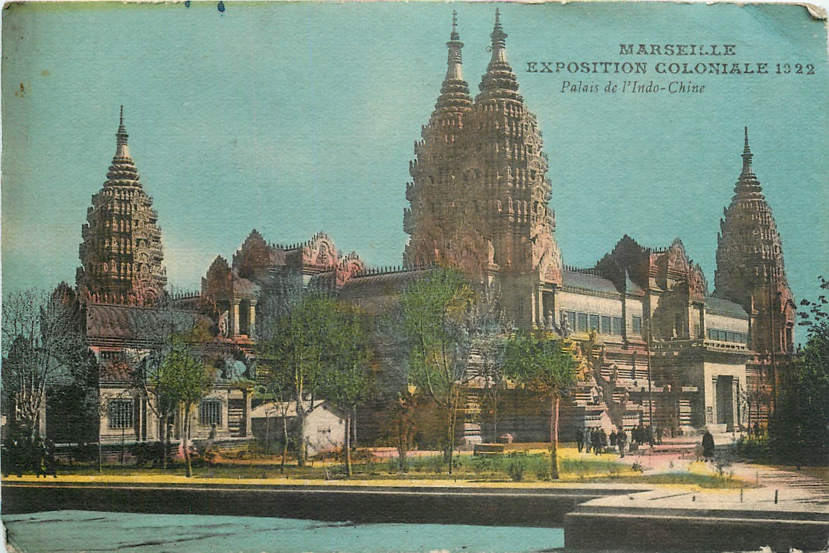 CPA Marseille Exposition Coloniale 1922 Palais de l'Inde -Chine