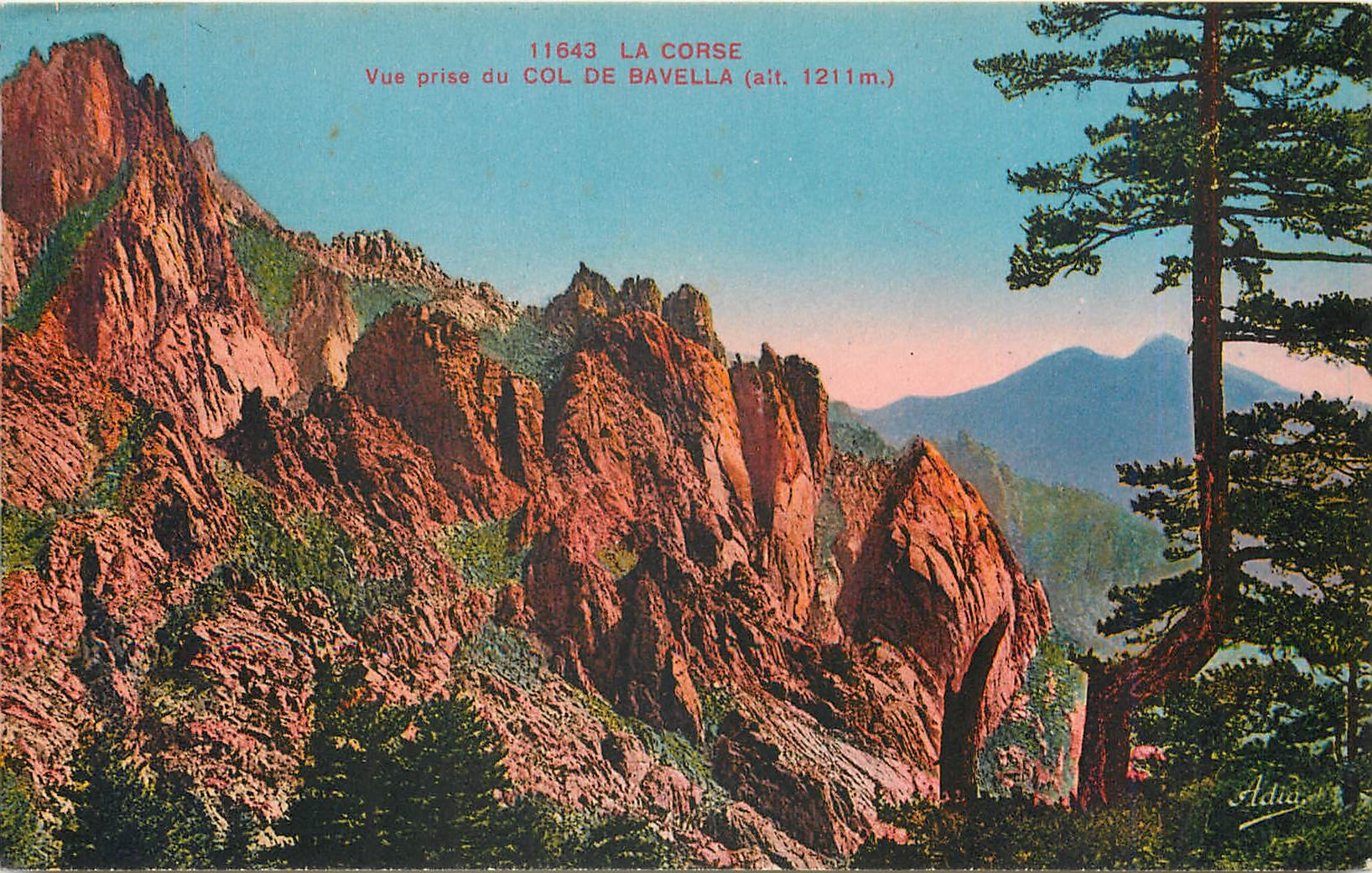 CPA La Corse - vue prise du Col de Bavella