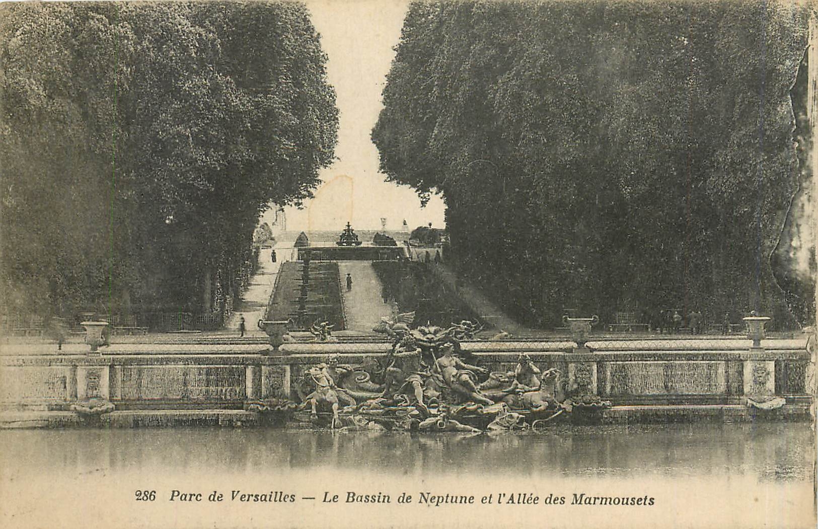 CPA Parc de Versailles - Le Bassin de Neptune et l'Allee des Marmousets