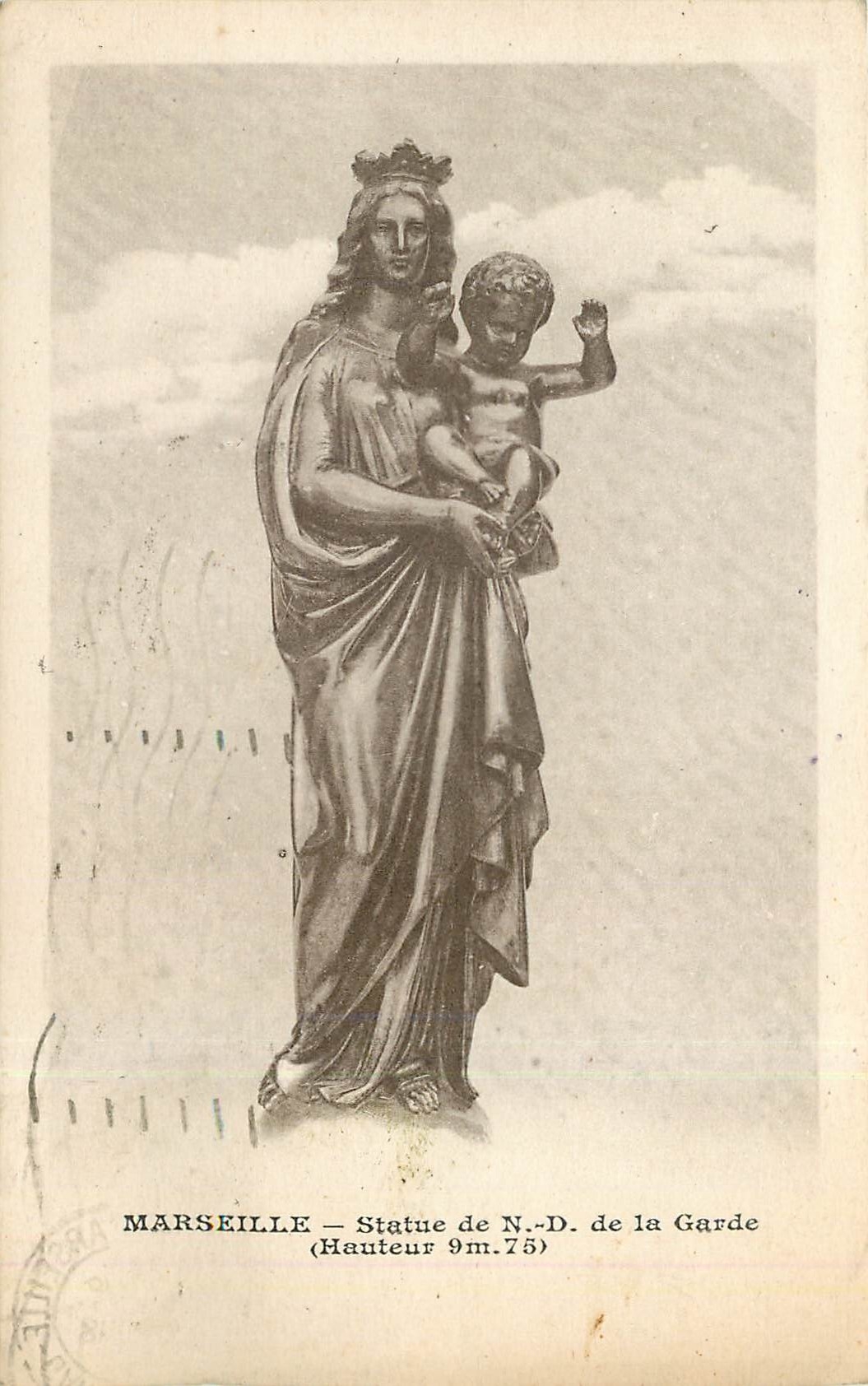 CPA Marseille - Statue de N- D de la Garde