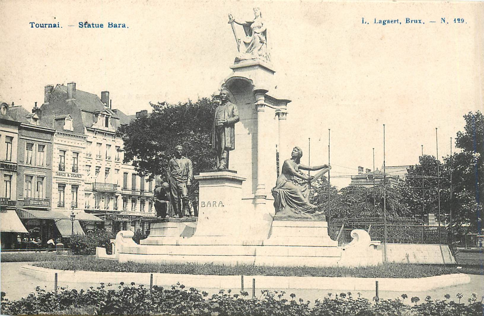 CPA Tournai Statue Bara
