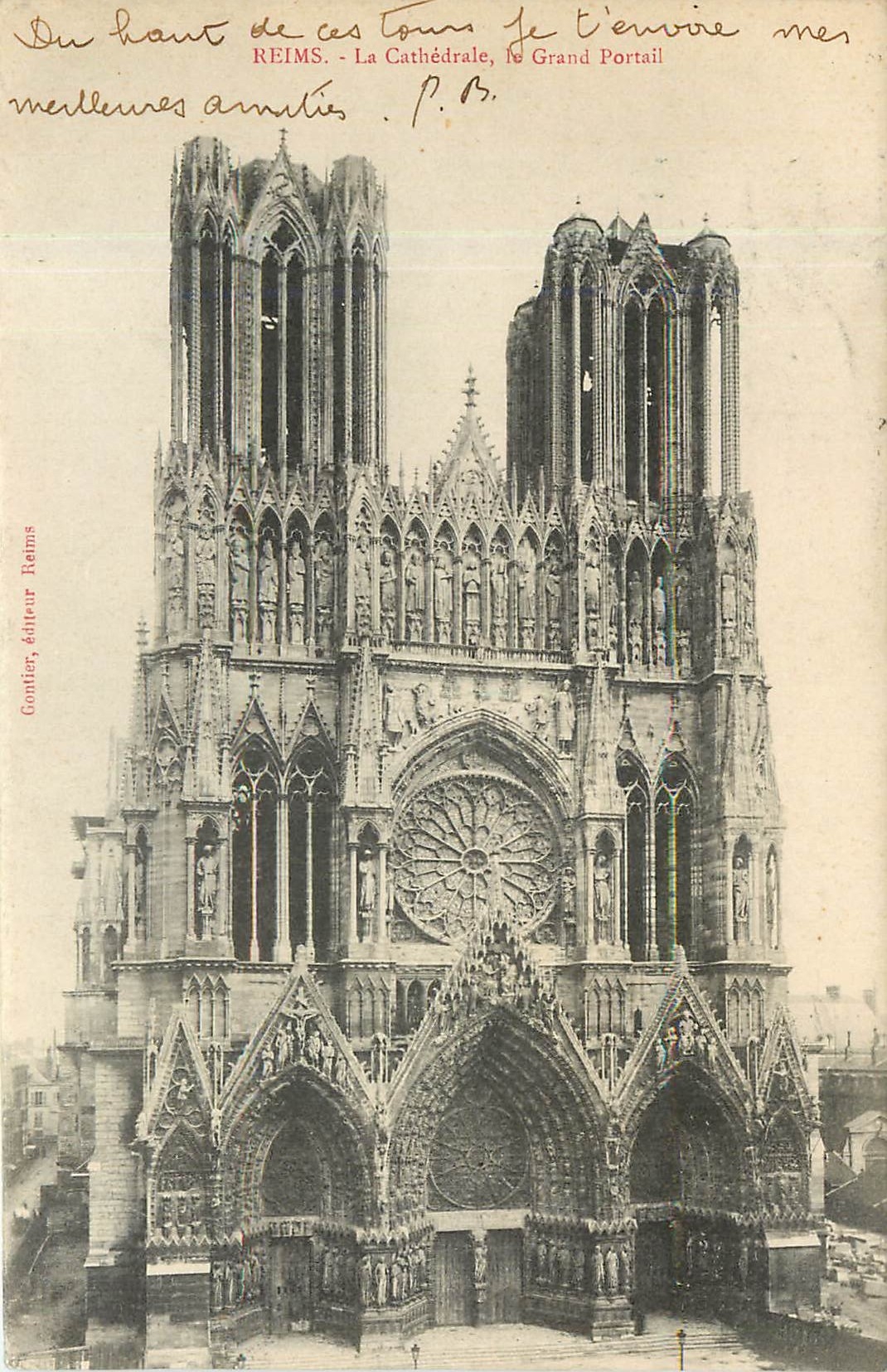 CPA la cathedrale - le grand portail
