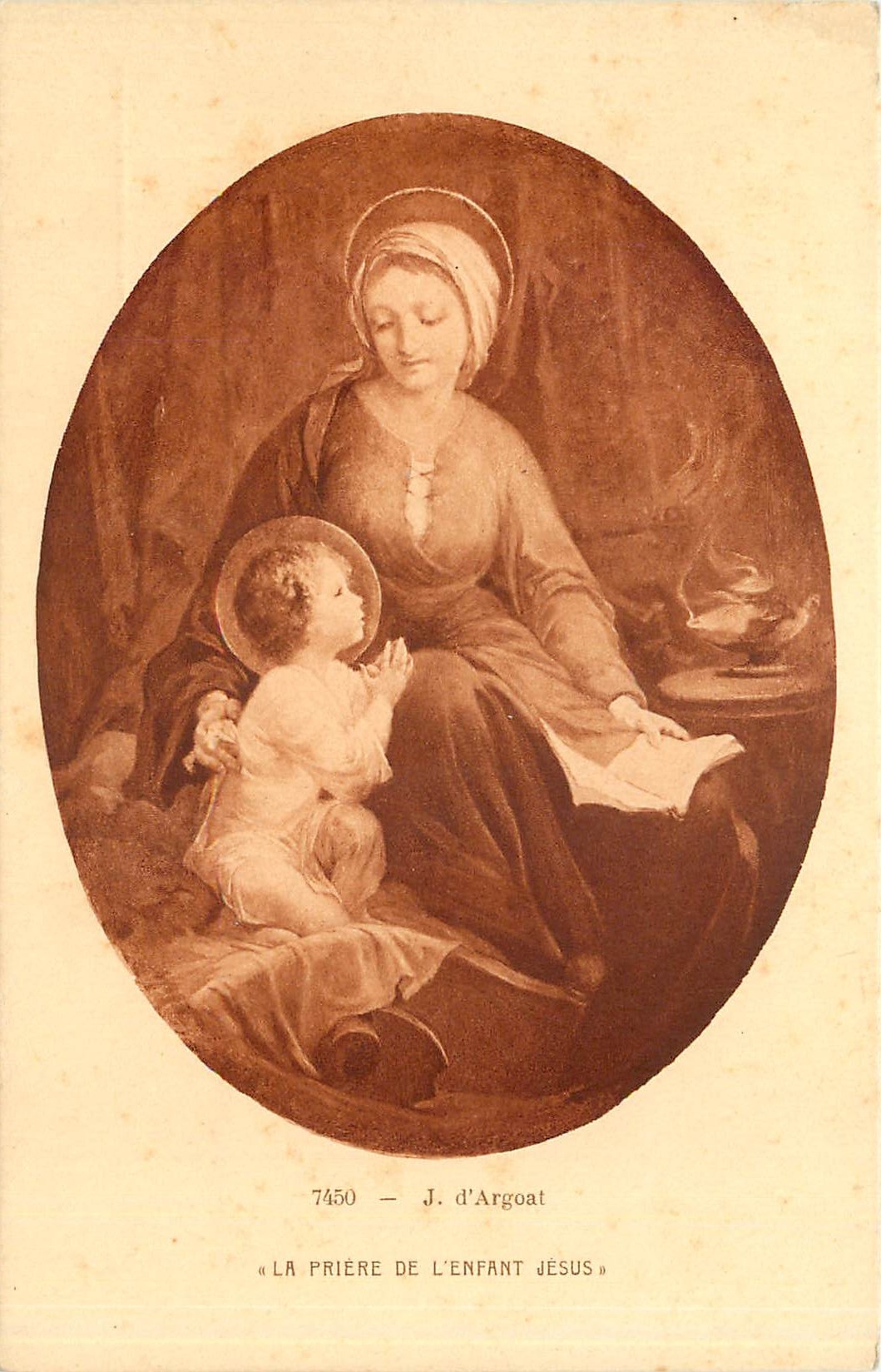 CPA la priere de l'enfant Jesus