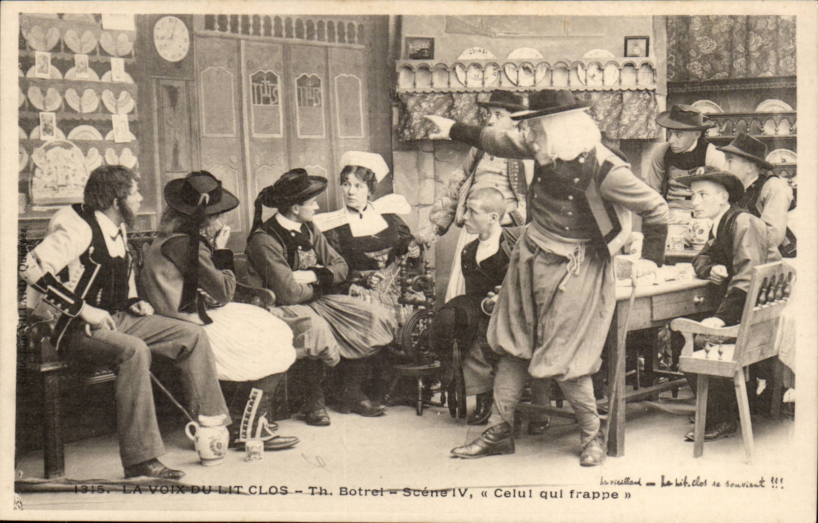 CPA the voice of the closed bed That which strikes (folklore costume)