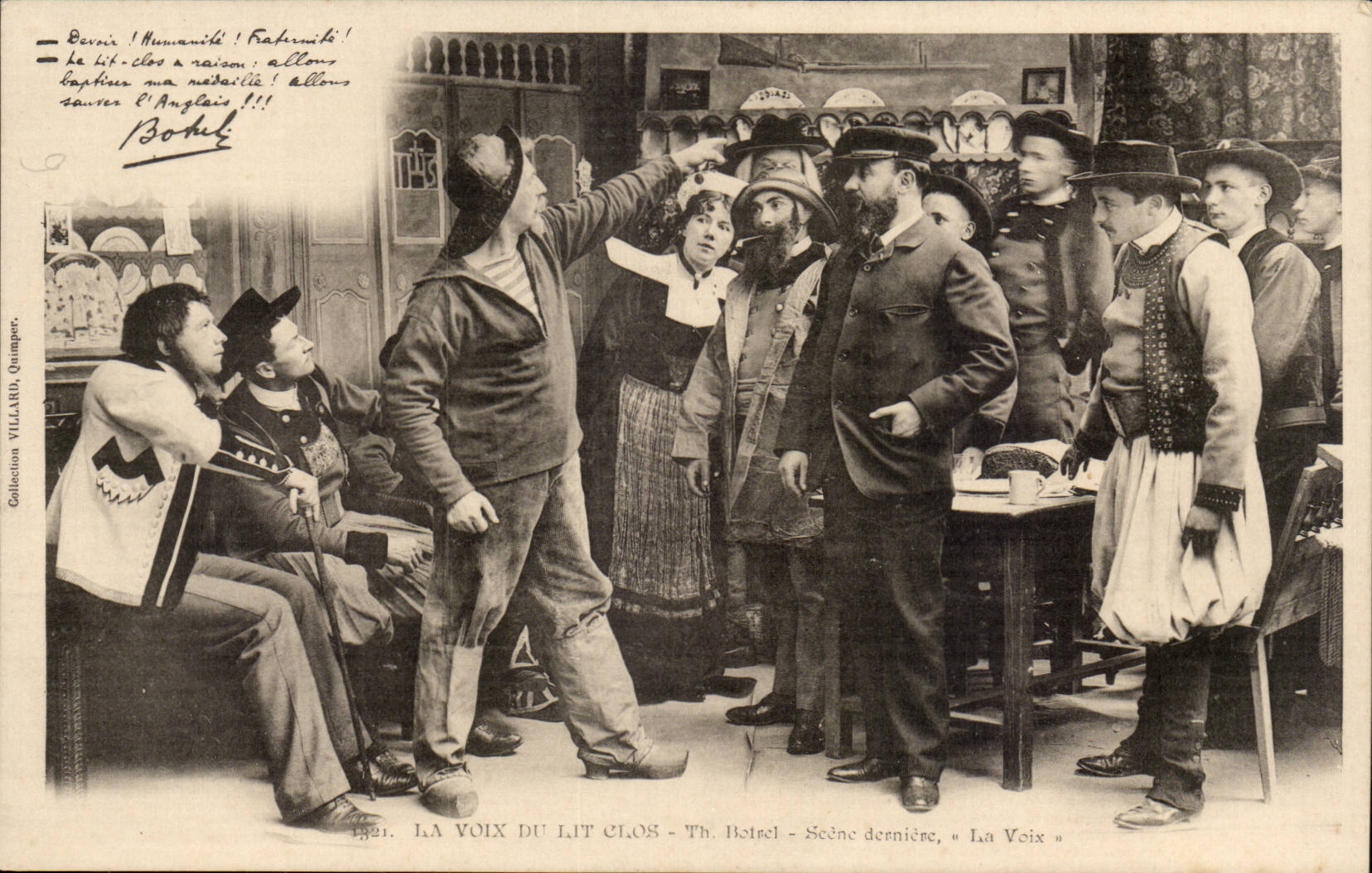 CPA the voice of the closed bed the voice (folklore costume)