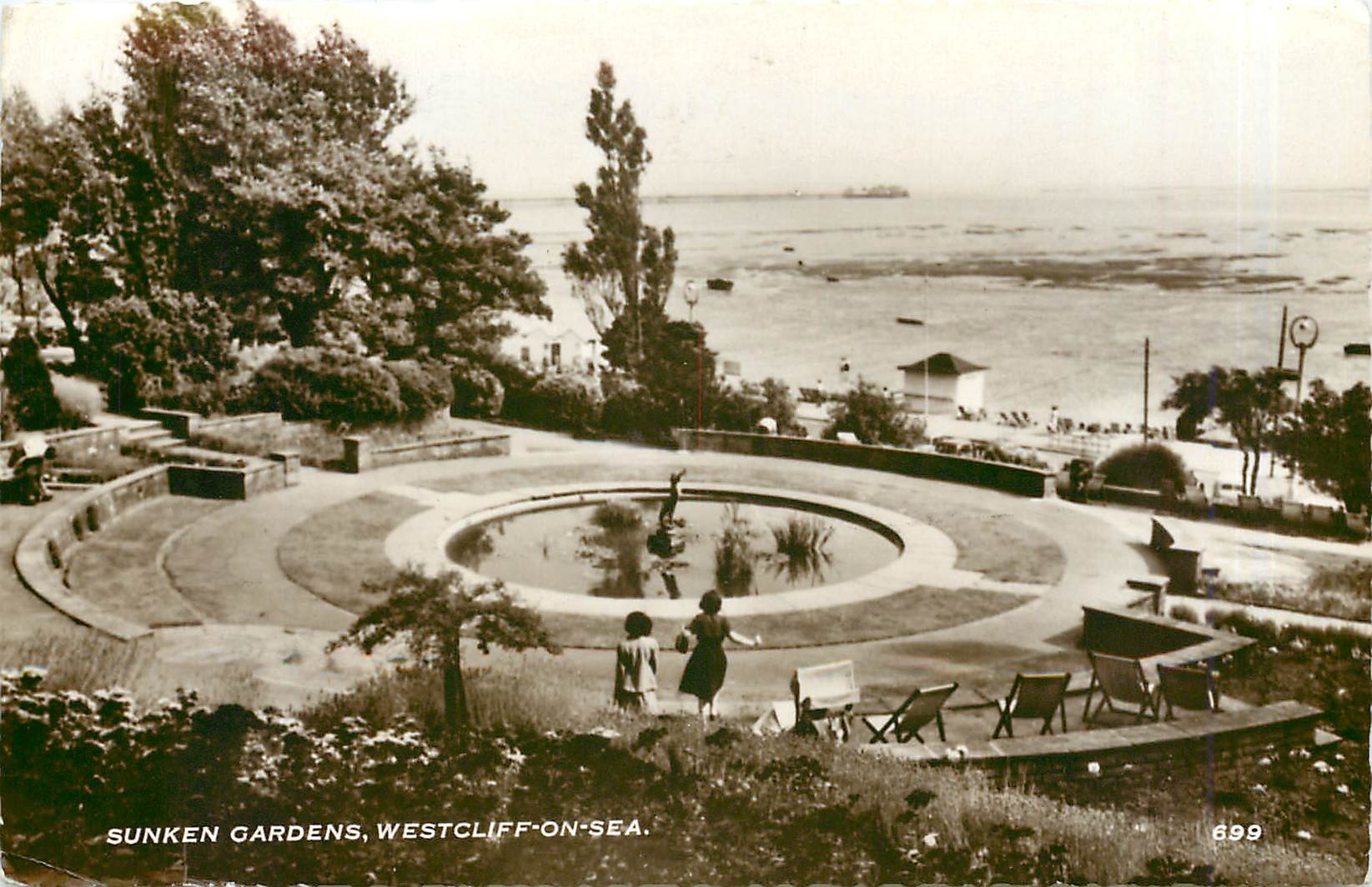 CPA Sunken gardens Westcliff on sea